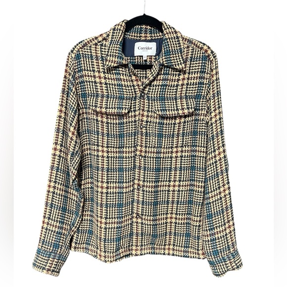 Corridor Plaid Shirt Black and Brown Casual Button Down Shirt with Classic Style